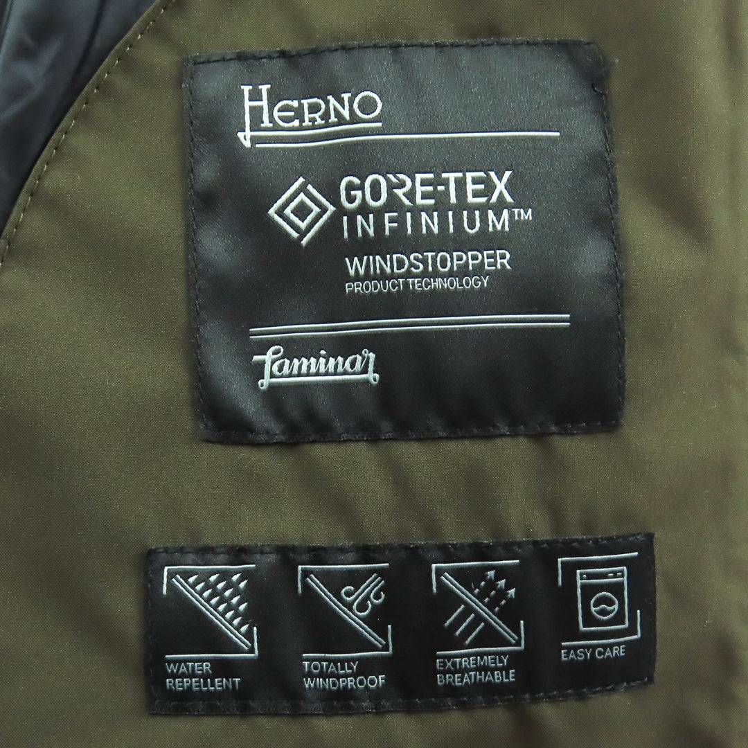 Great Herno Down jacket GORETEX Goretex with hood khaki Women 36 PI128DL