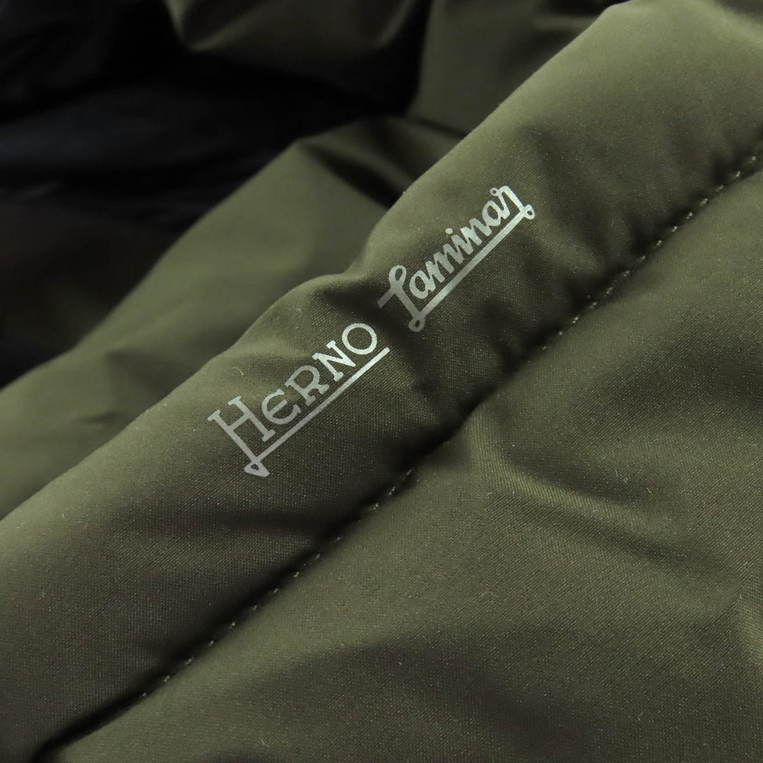 Great Herno Down jacket GORETEX Goretex with hood khaki Women 36 PI128DL