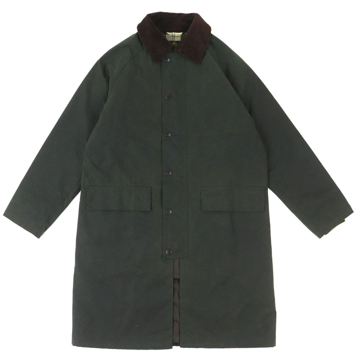 Great Barbour coat NEW BURGHLEY WAX JACKET Check Pattern Oiled Lining Coat 36