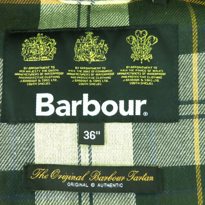 Great Barbour coat NEW BURGHLEY WAX JACKET Check Pattern Oiled Lining Coat 36
