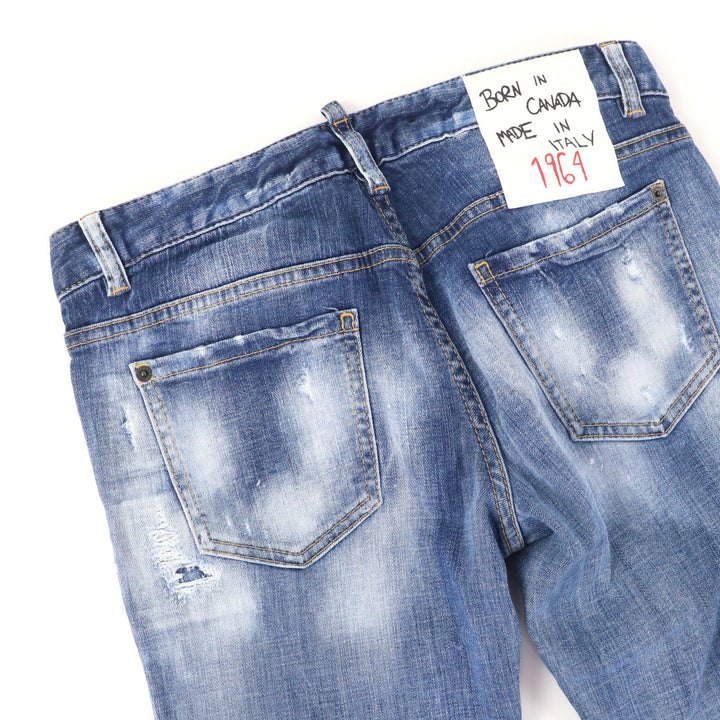 Great DSQUARED2 Denim pants design Indigo blue cotton Women 40 S75LB0589