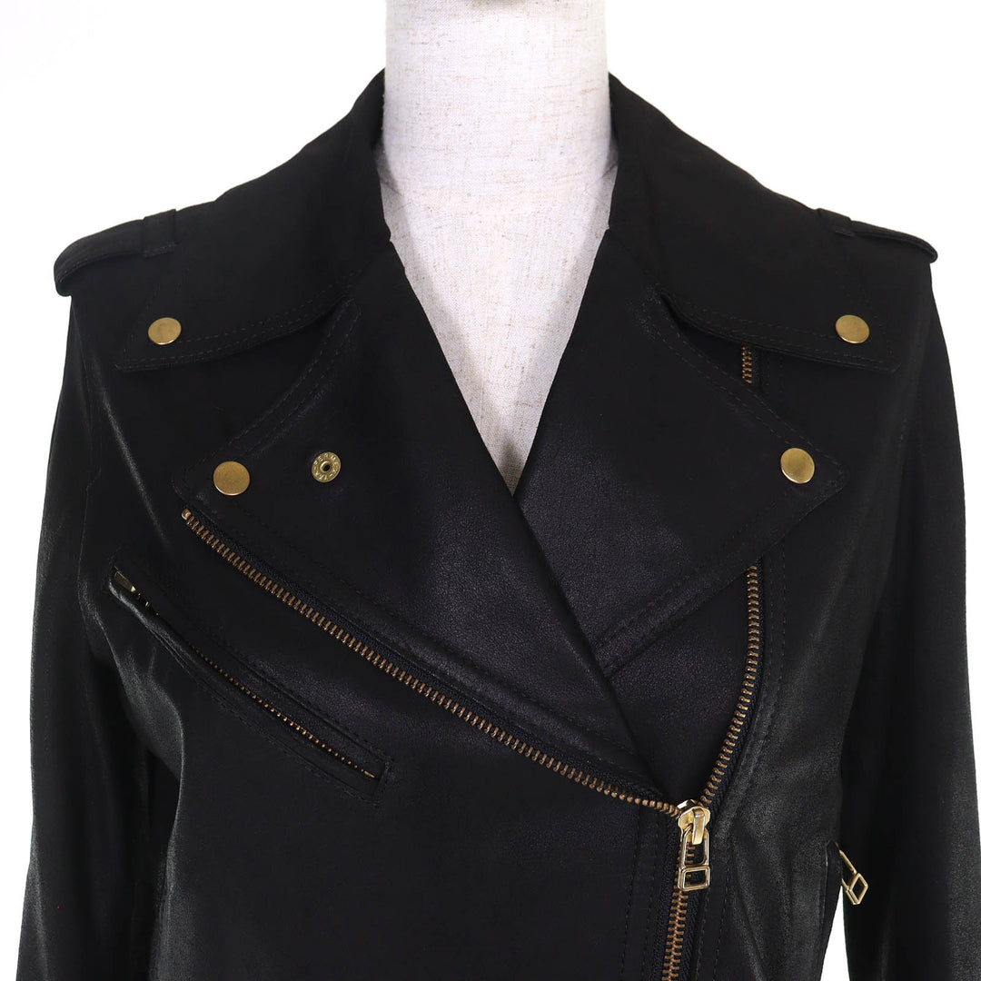 Excellent Ballet by BACKLASH Leather jacket black Goat leather Women 18-9-JK-07L