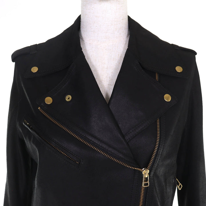 Excellent Ballet by BACKLASH Leather jacket black Goat leather Women 18-9-JK-07L