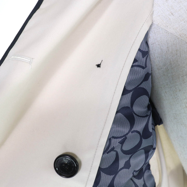 Great COACH coat Ivory cotton Women XS 888-262-6224