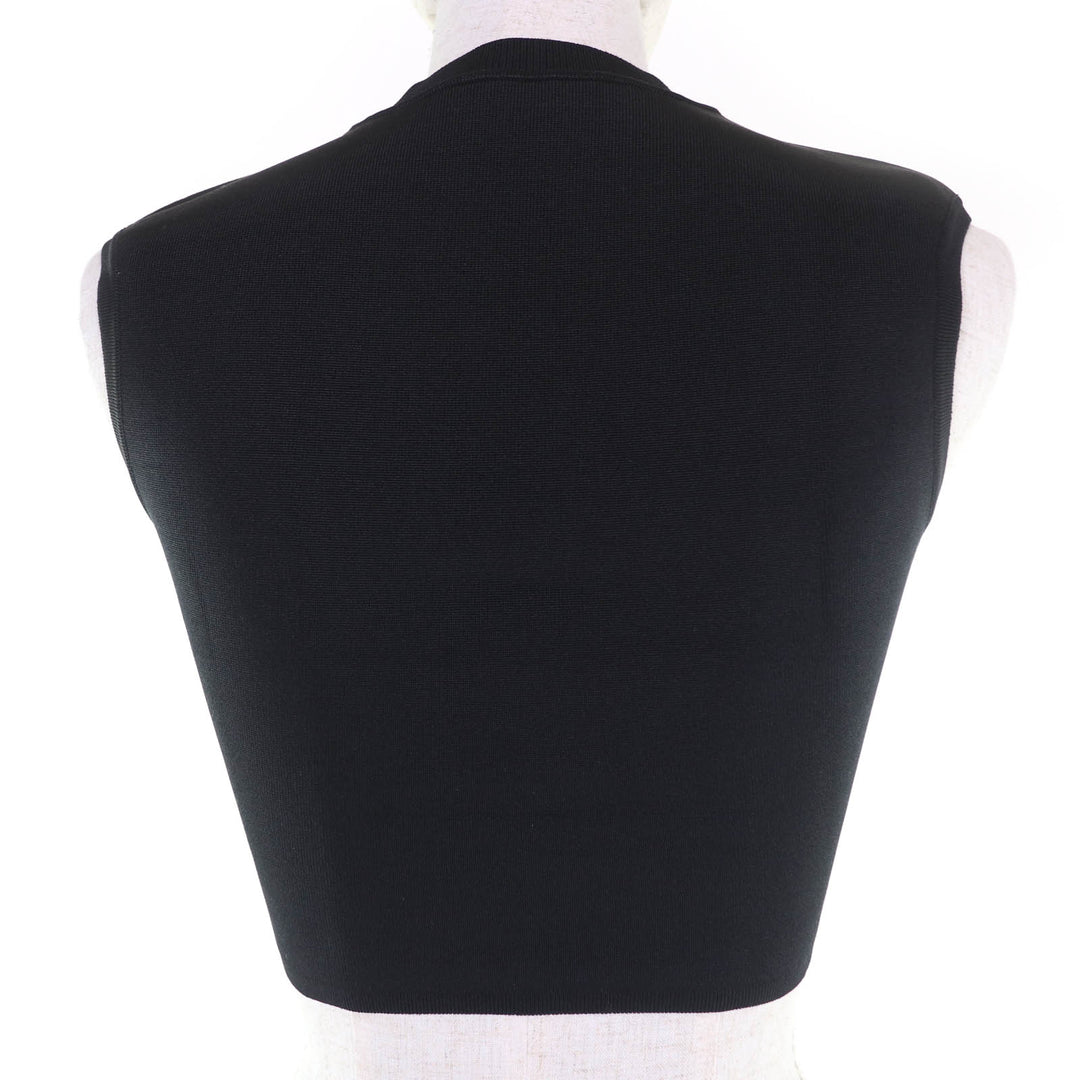 Excellent HERMES tops Cropped length Sleeveless black Nylon Women 34 2E2640DQ