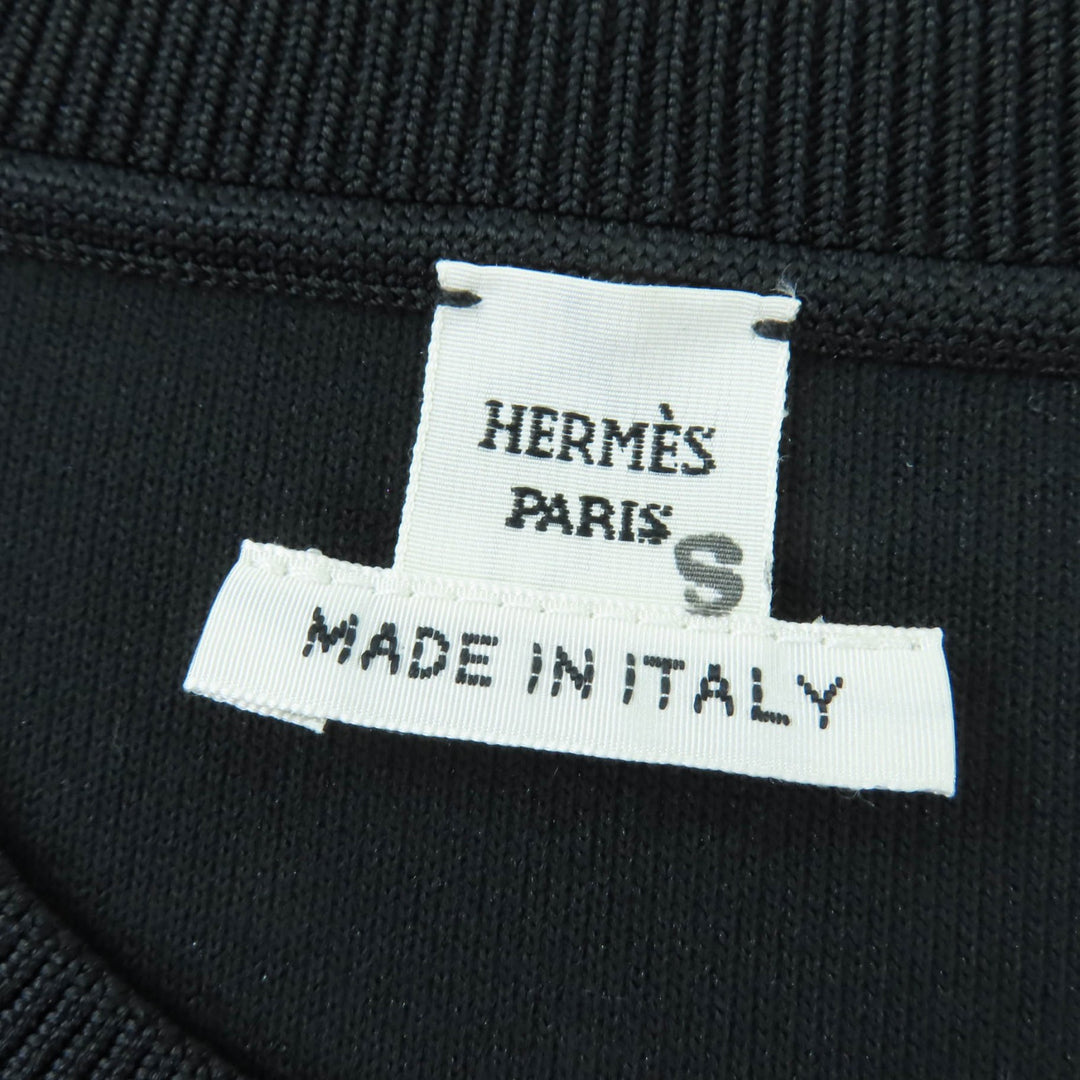 Excellent HERMES tops Cropped length Sleeveless black Nylon Women 34 2E2640DQ