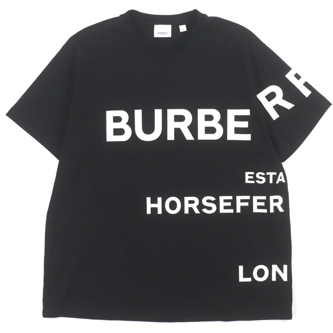 Great BURBERRY Short sleeve T-shirt black cotton mens M 8040764