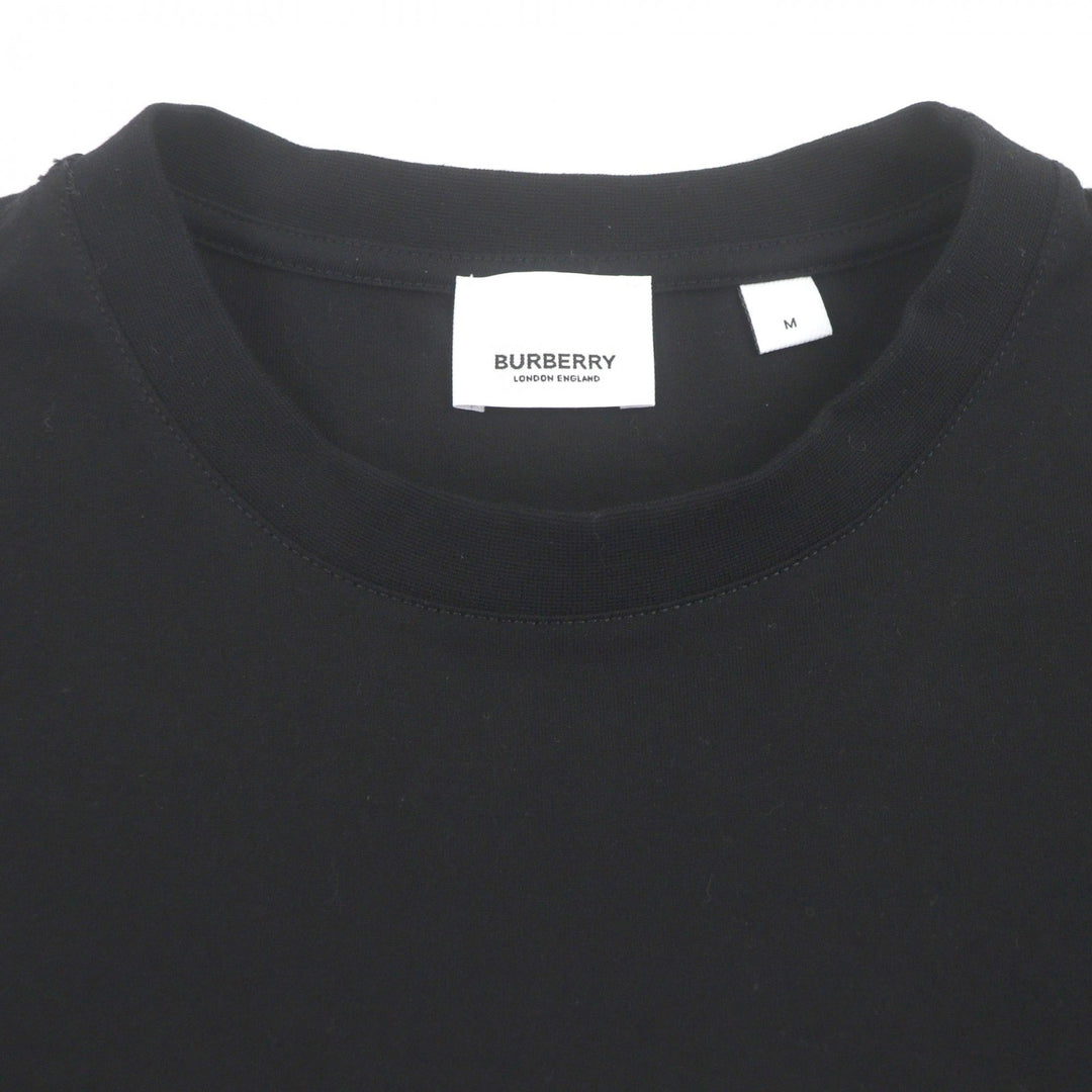Great BURBERRY Short sleeve T-shirt black cotton mens M 8040764