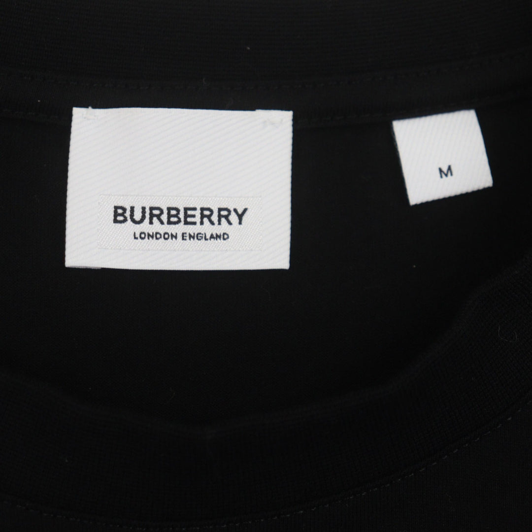 Great BURBERRY Short sleeve T-shirt black cotton mens M 8040764