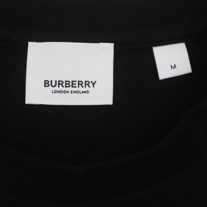 Great BURBERRY Short sleeve T-shirt black cotton mens M 8040764