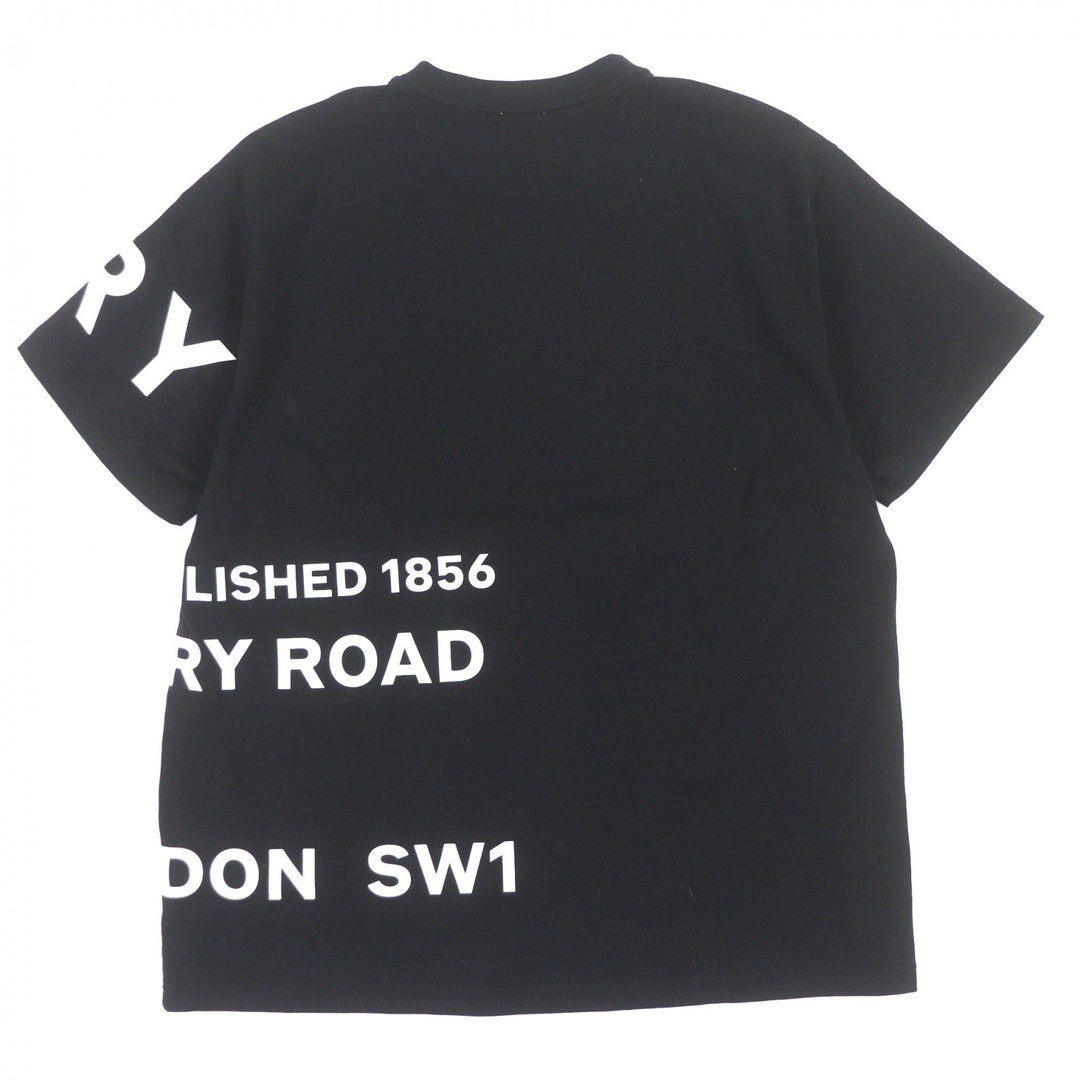 Great BURBERRY Short sleeve T-shirt black cotton mens M 8040764
