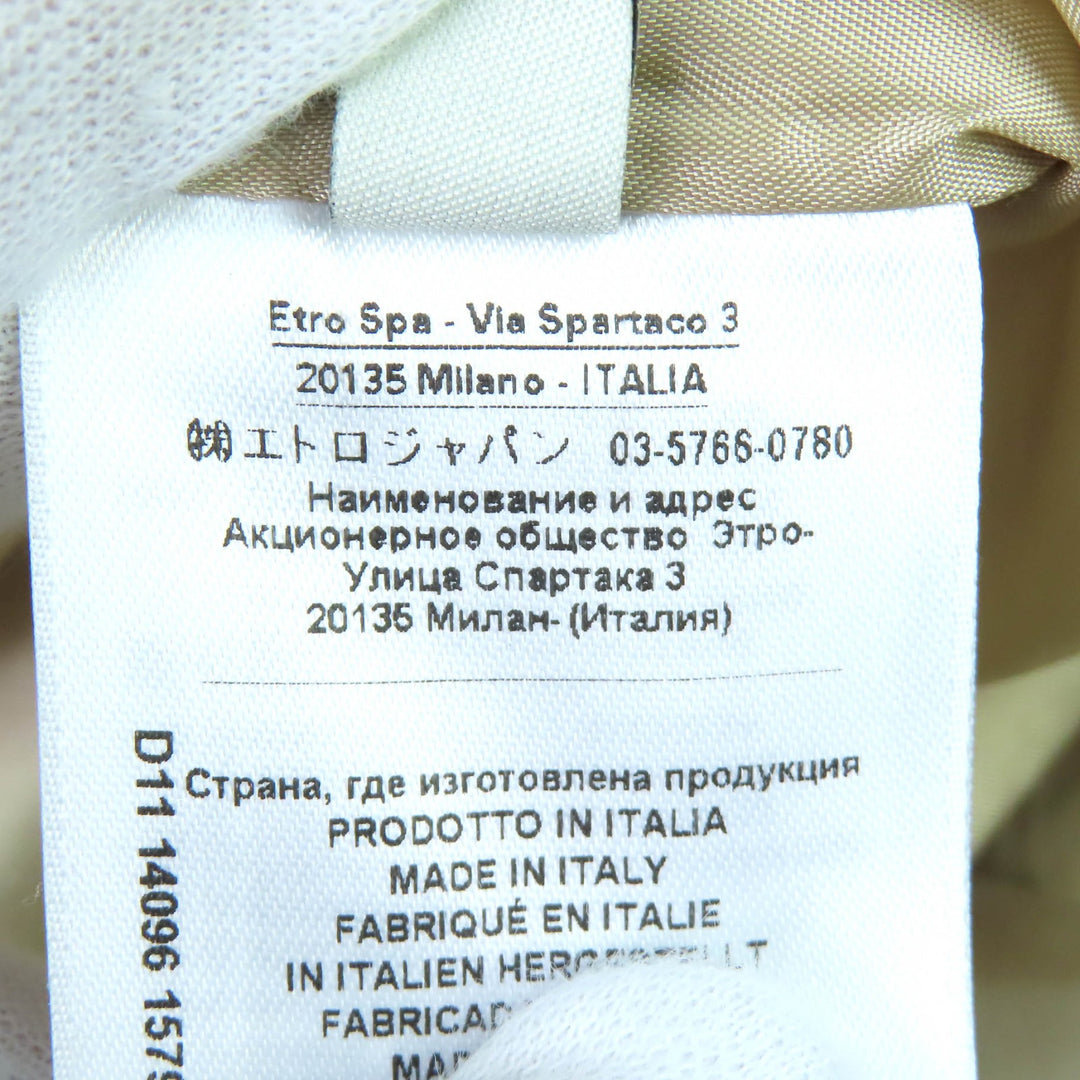 Excellent ETRO Pants Check Pattern Tweed with Fringe at the Hem42 211-14096-1579