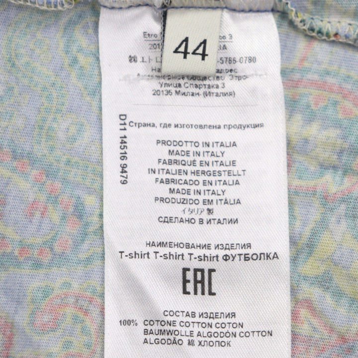 Great ETRO Short sleeve T-shirt Multi cotton mens 44 211-14516-9479