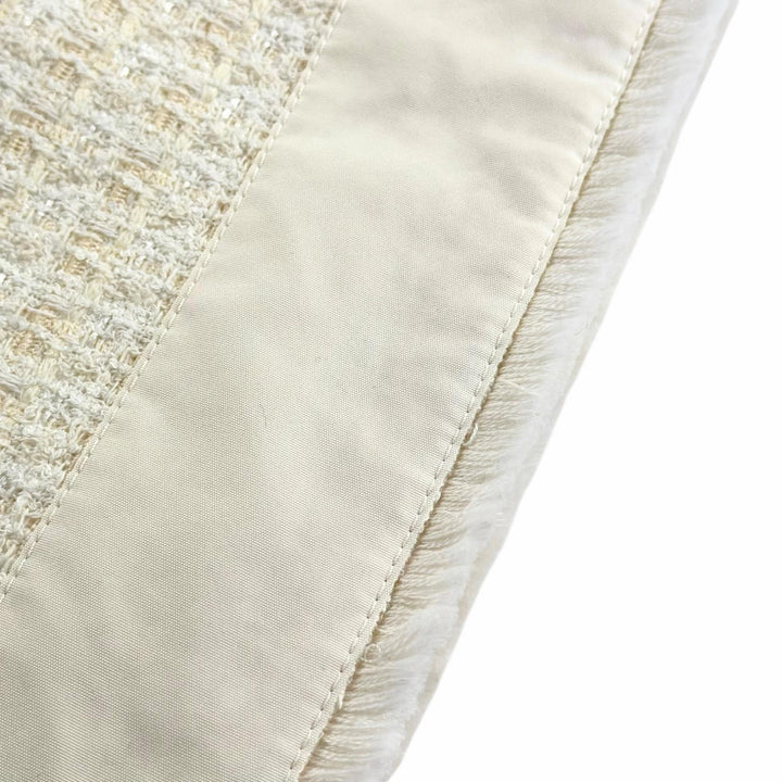 Pristine MONCLER Tweed skirt Ivory cotton Women 42 I10932D00005
