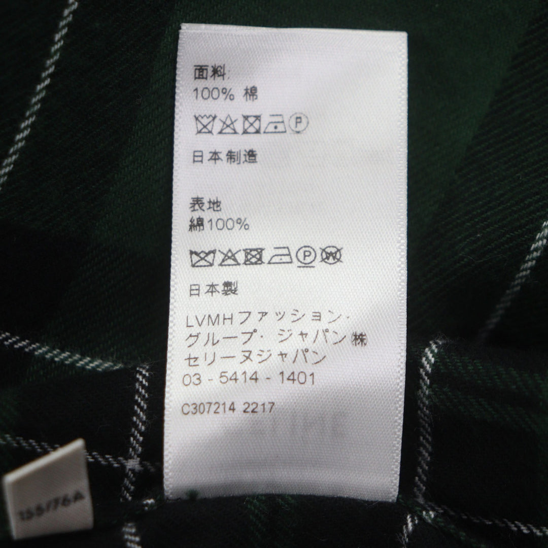 Great CELINE Long sleeve shirt green cotton mens 34 2C562178R