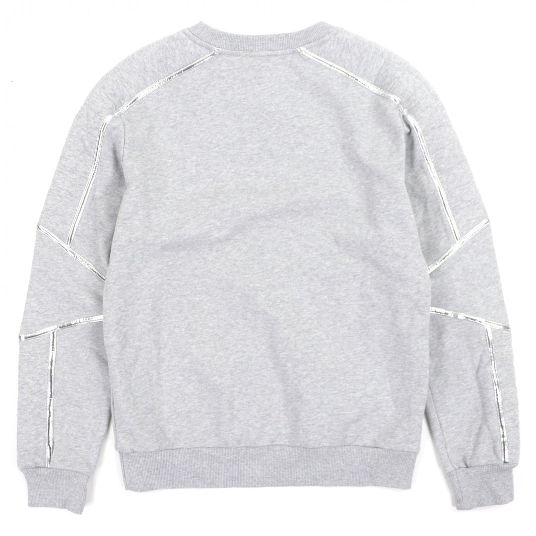 Excellent BALMAIN sweat gray cotton mens S JQ044B153