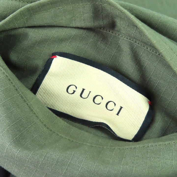 Very Good GUCCI Jacket Interlocking Web Stripe Reversible black 46 639277