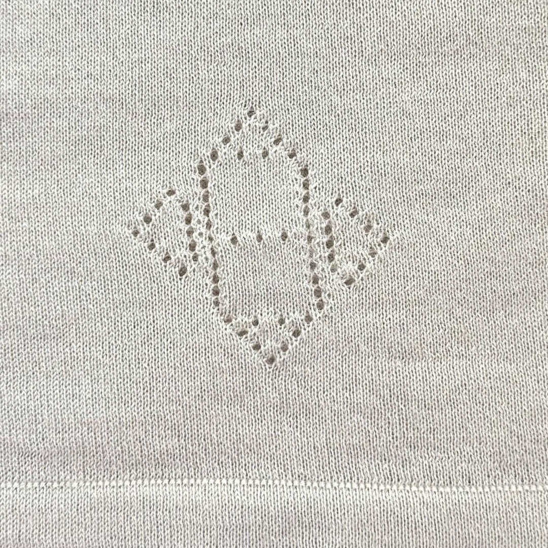 Great HERMES Short sleeve knit gray cashmere Women 38 47-7700