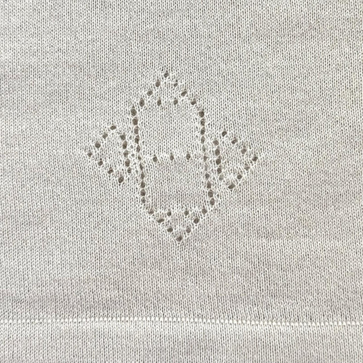 Great HERMES Short sleeve knit gray cashmere Women 38 47-7700