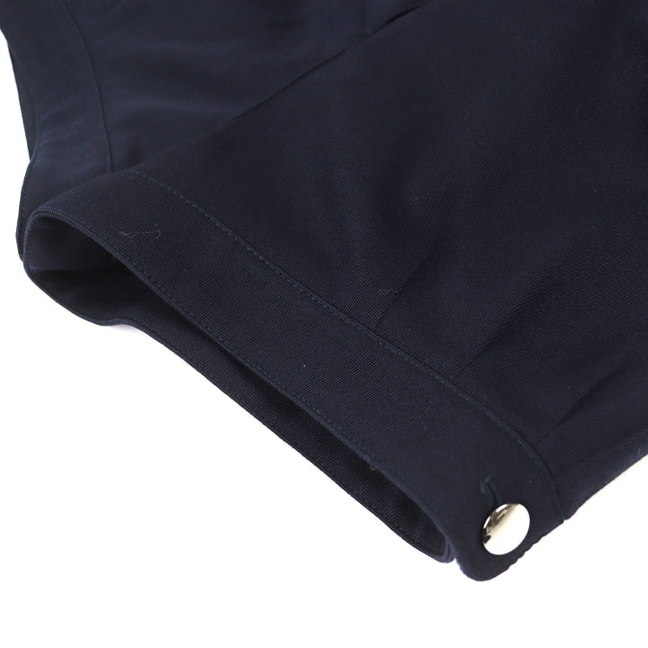 Excellent PRADA Shorts Side line Navy Virgin wool Women 40 P296CG