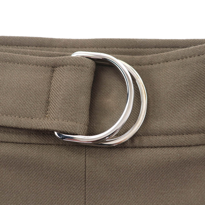 Excellent HERMES Tight Skirt Brown wool Women 34 2H0304DN