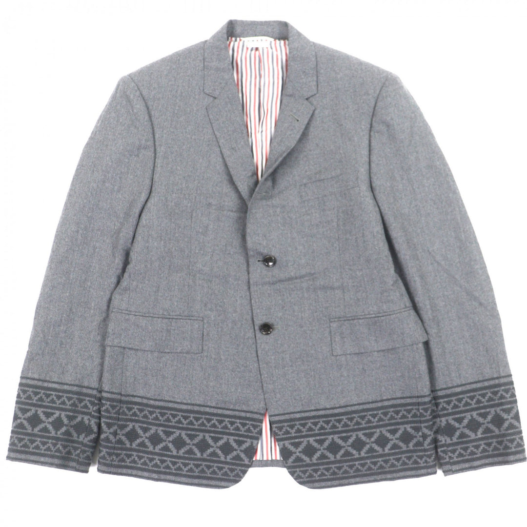Excellent THOM BROWNE tailored jacket gray wool mens 3 MJC0C01G00021