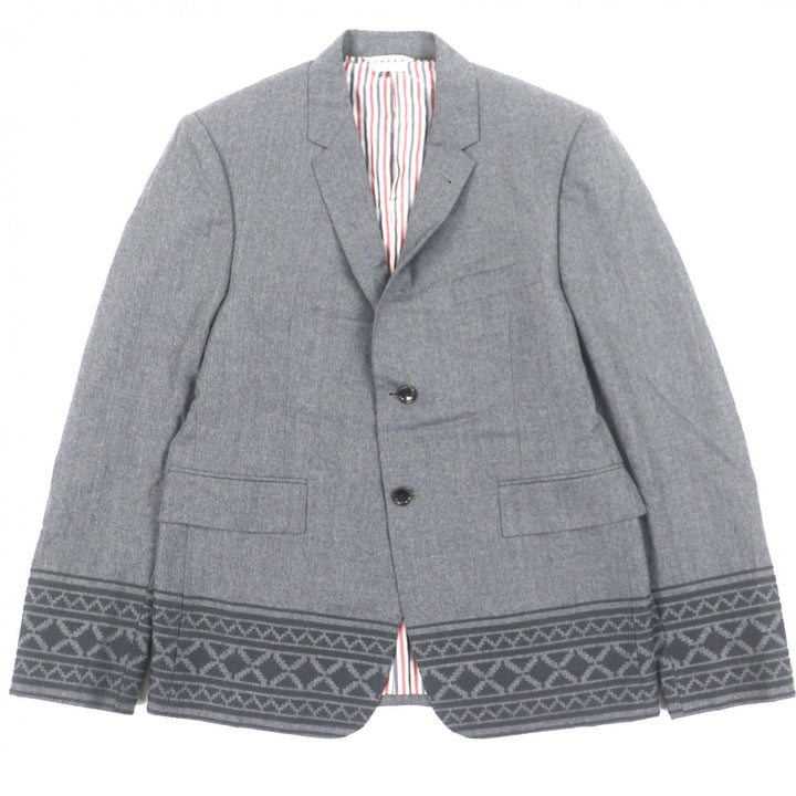 Excellent THOM BROWNE tailored jacket gray wool mens 3 MJC0C01G00021