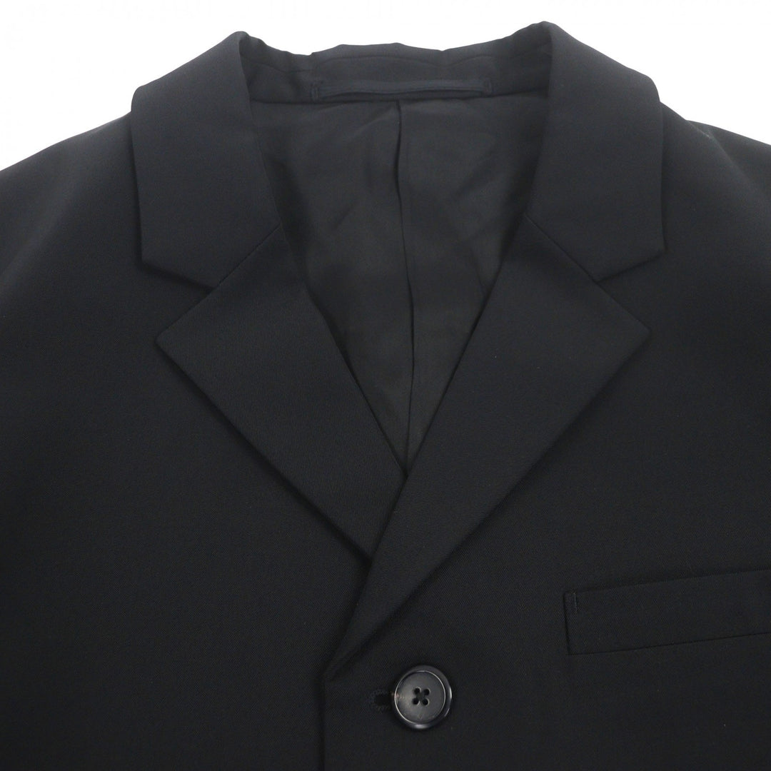 Excellent PRADA two-piece set single suit black polyester mens UGS141/UP0139