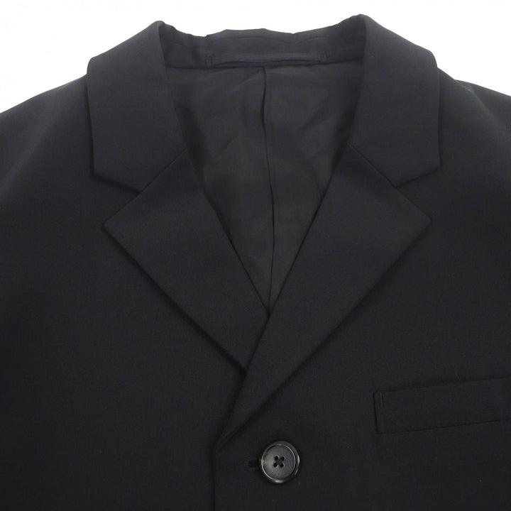 Excellent PRADA two-piece set single suit black polyester mens UGS141/UP0139