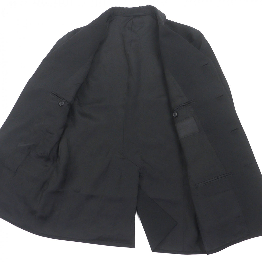 Excellent PRADA two-piece set single suit black polyester mens UGS141/UP0139