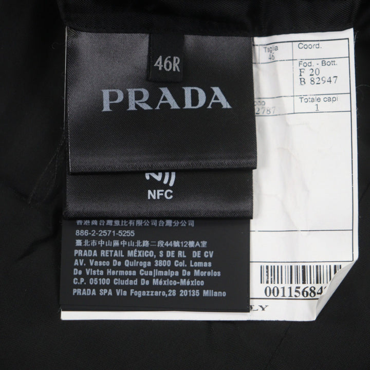 Excellent PRADA two-piece set single suit black polyester mens UGS141/UP0139