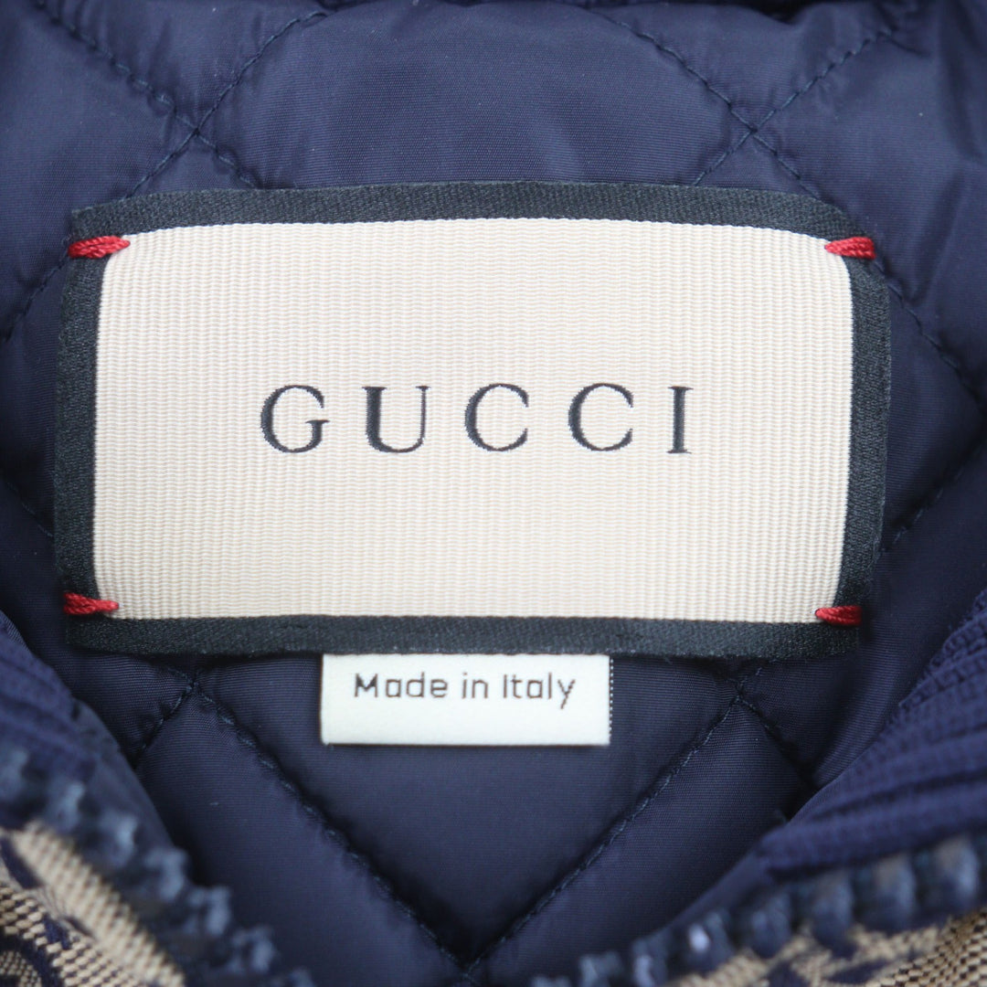 Great GUCCI Jacket Navy Nylon mens 50 770762