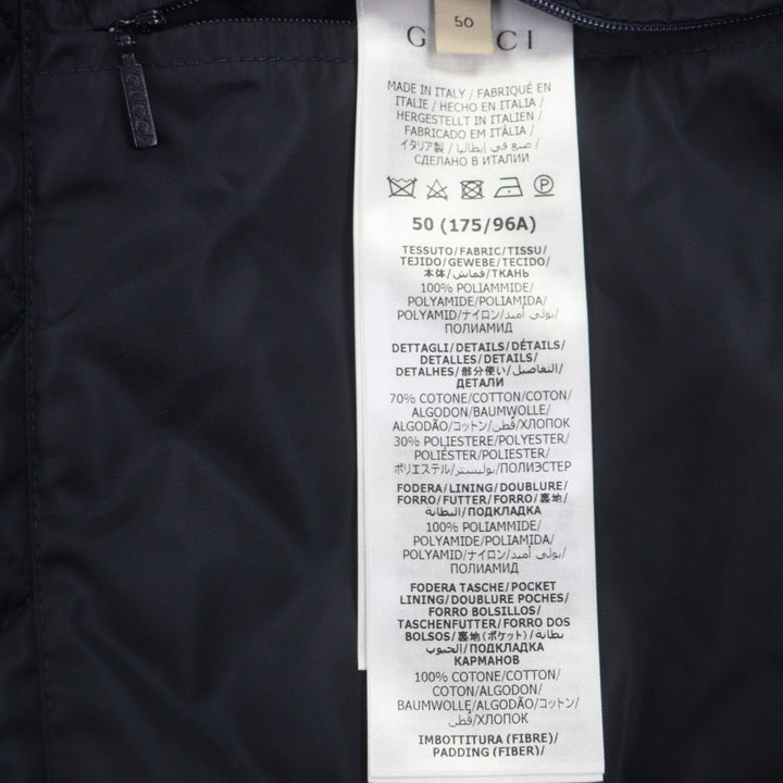 Great GUCCI Jacket Navy Nylon mens 50 770762
