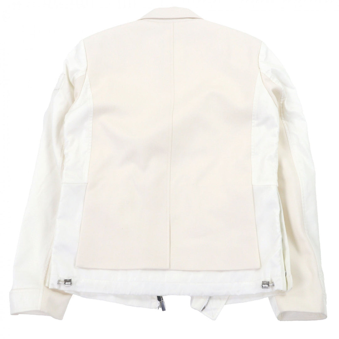 Pristine DIOR×sacai Jacket Logo patch docking design Ivory wool mens 46