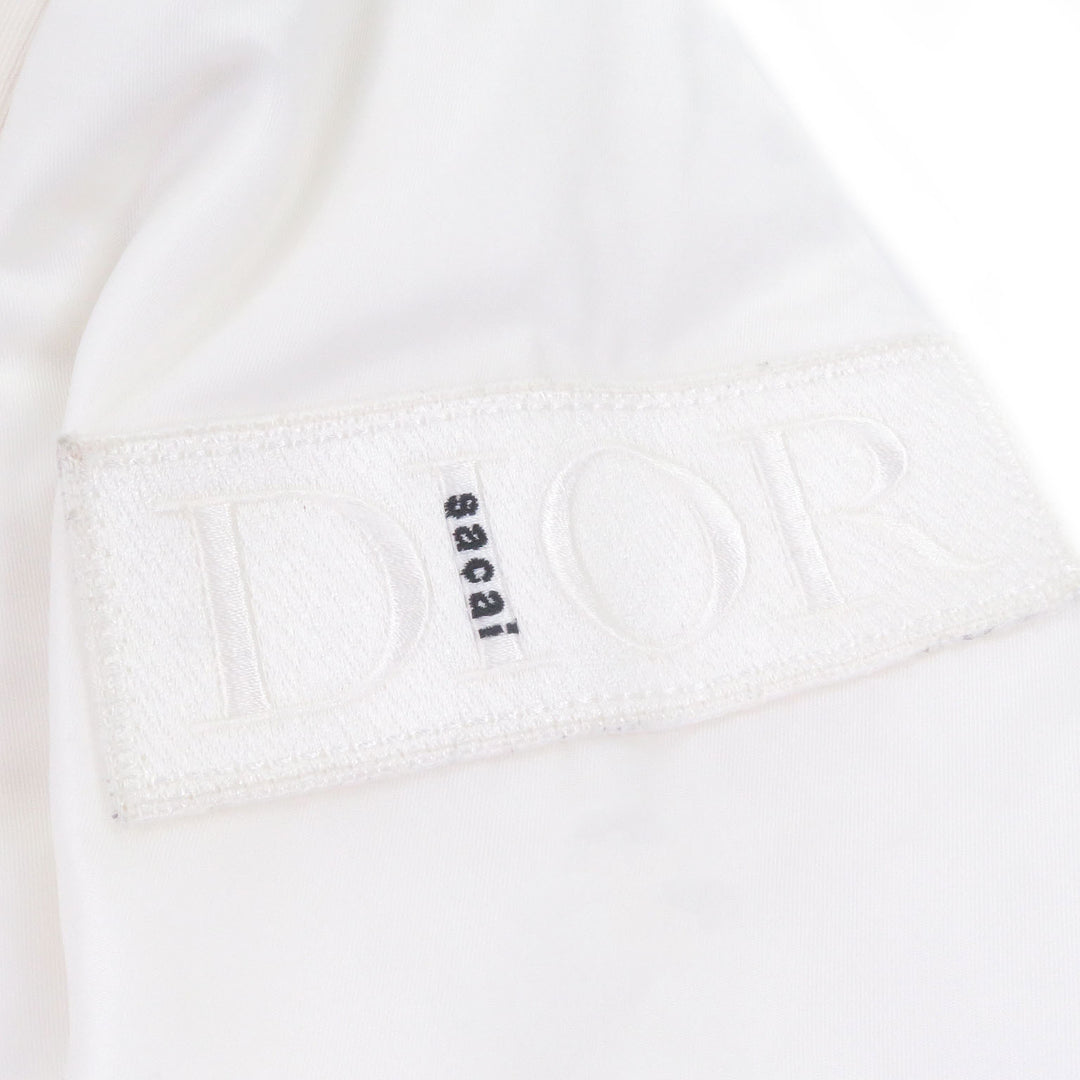 Pristine DIOR×sacai Jacket Logo patch docking design Ivory wool mens 46
