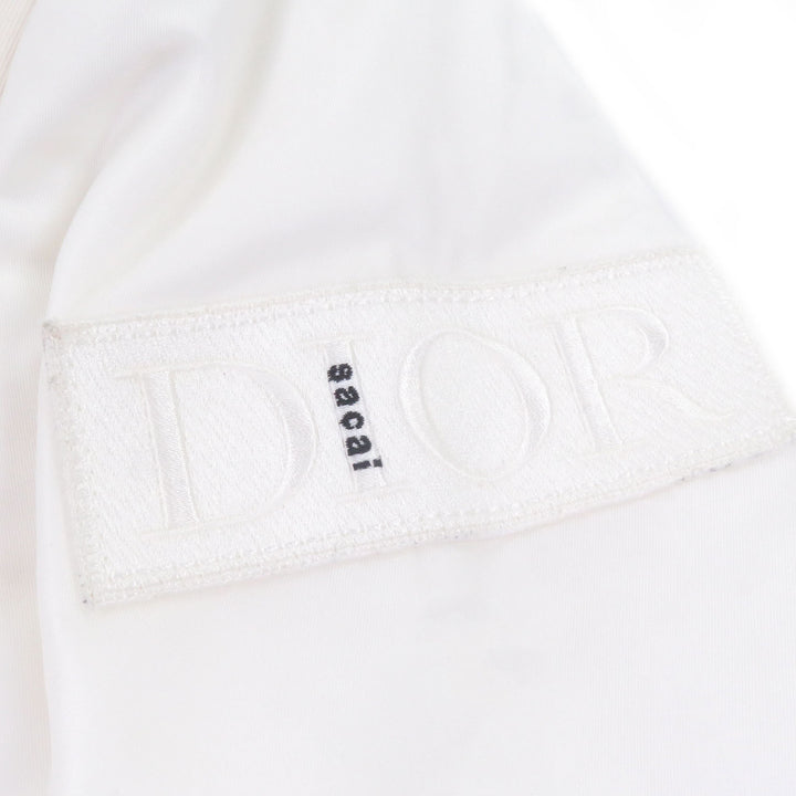 Pristine DIOR×sacai Jacket Logo patch docking design Ivory wool mens 46