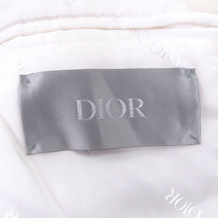 Pristine DIOR×sacai Jacket Logo patch docking design Ivory wool mens 46