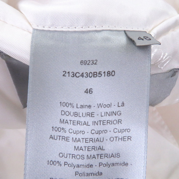 Pristine DIOR×sacai Jacket Logo patch docking design Ivory wool mens 46
