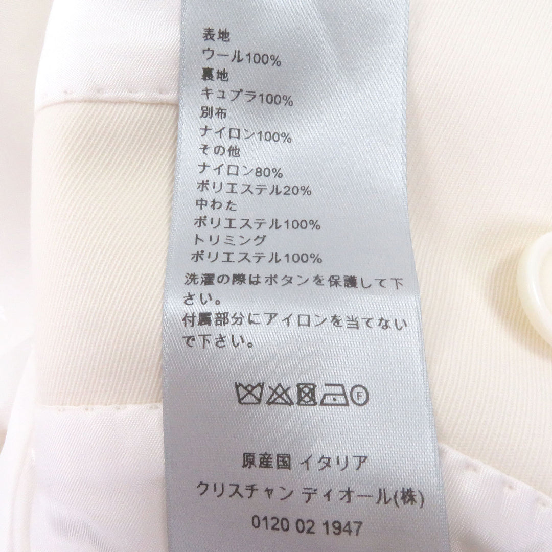 Pristine DIOR×sacai Jacket Logo patch docking design Ivory wool mens 46