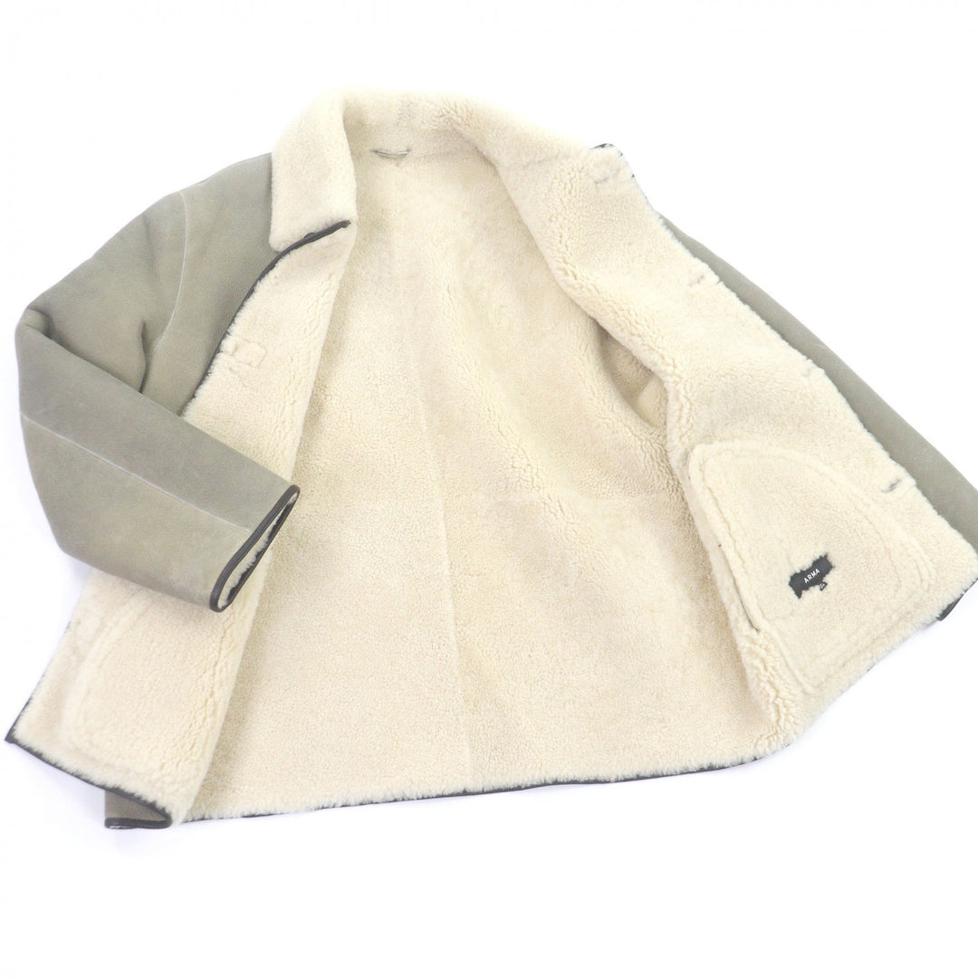 Excellent ARMA Mouton jacket ALINO Merino Curly Crispy Reversible Flight Jacket