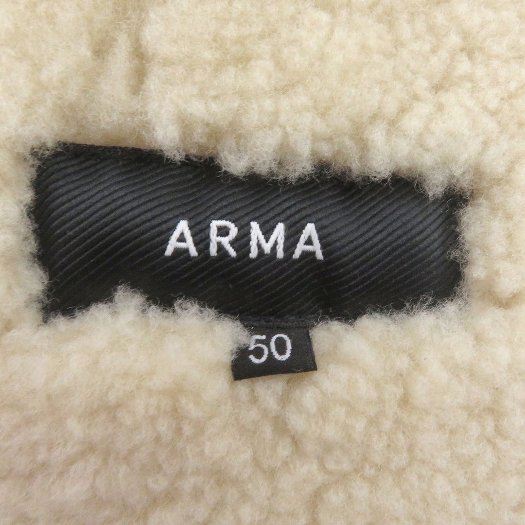 Excellent ARMA Mouton jacket ALINO Merino Curly Crispy Reversible Flight Jacket