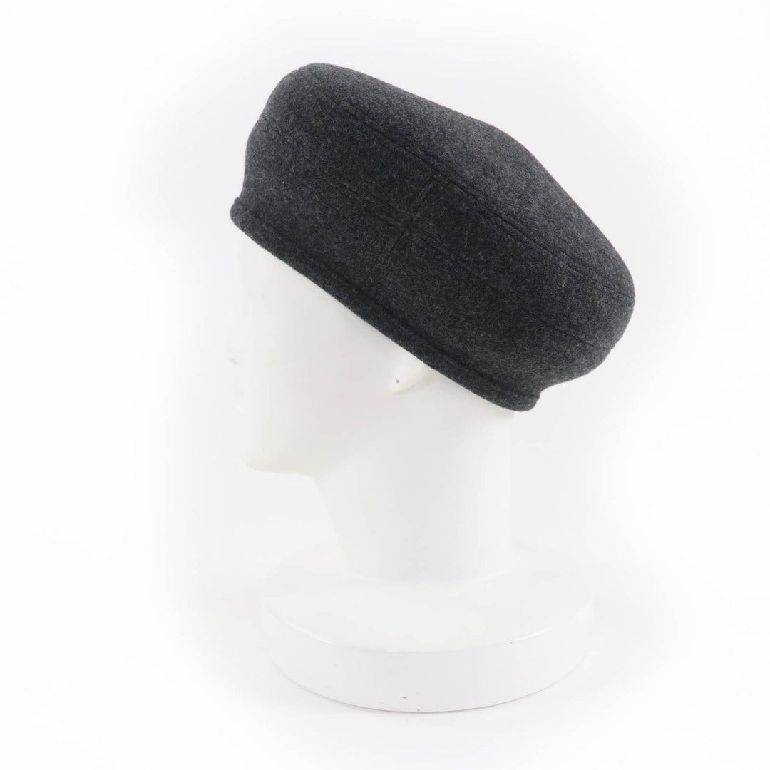 Pristine HERMES beret Saint Honoré Serie Metal gray wool Women 56