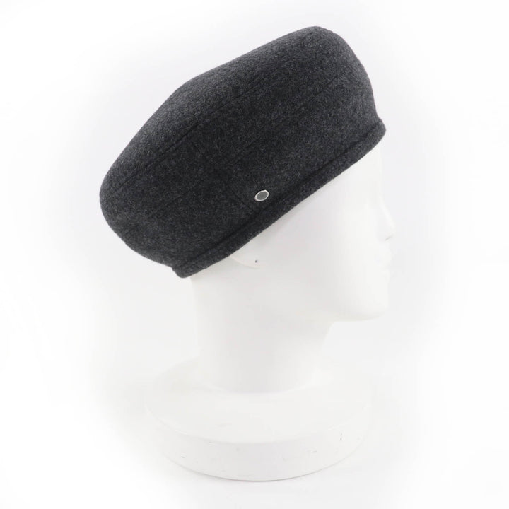Pristine HERMES beret Saint Honoré Serie Metal gray wool Women 56