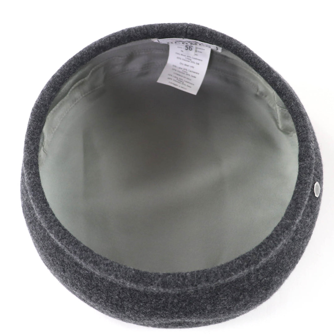 Pristine HERMES beret Saint Honoré Serie Metal gray wool Women 56