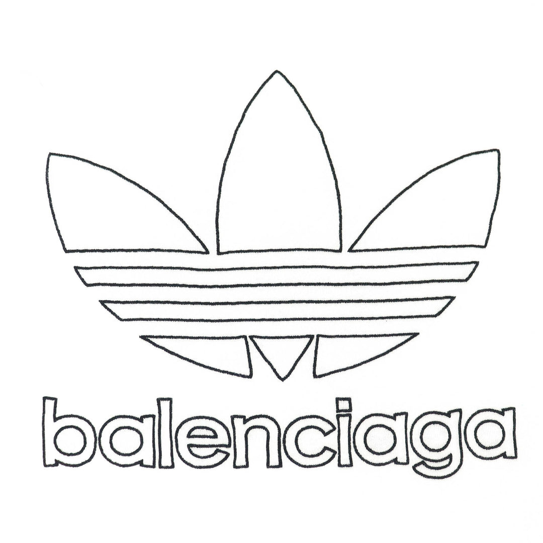 Pristine BALENCIAGA×adidas T-shirt logo embroidery oversized 1 723976