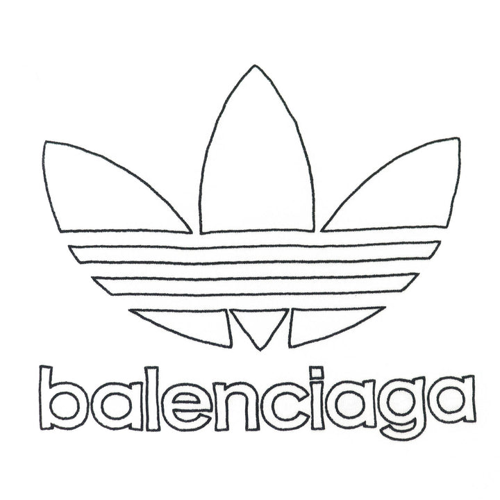 Pristine BALENCIAGA×adidas T-shirt logo embroidery oversized 1 723976