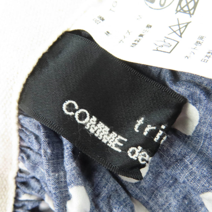 Excellent tricot COMME des GARCONS overalls Dot Pattern Jumper Skirt Navy M