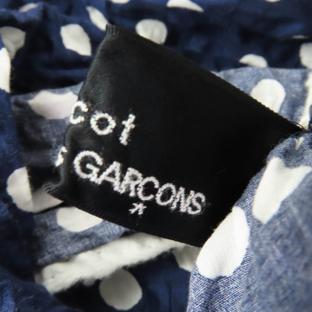 Excellent tricot COMME des GARCONS overalls Dot Pattern Jumper Skirt Navy M