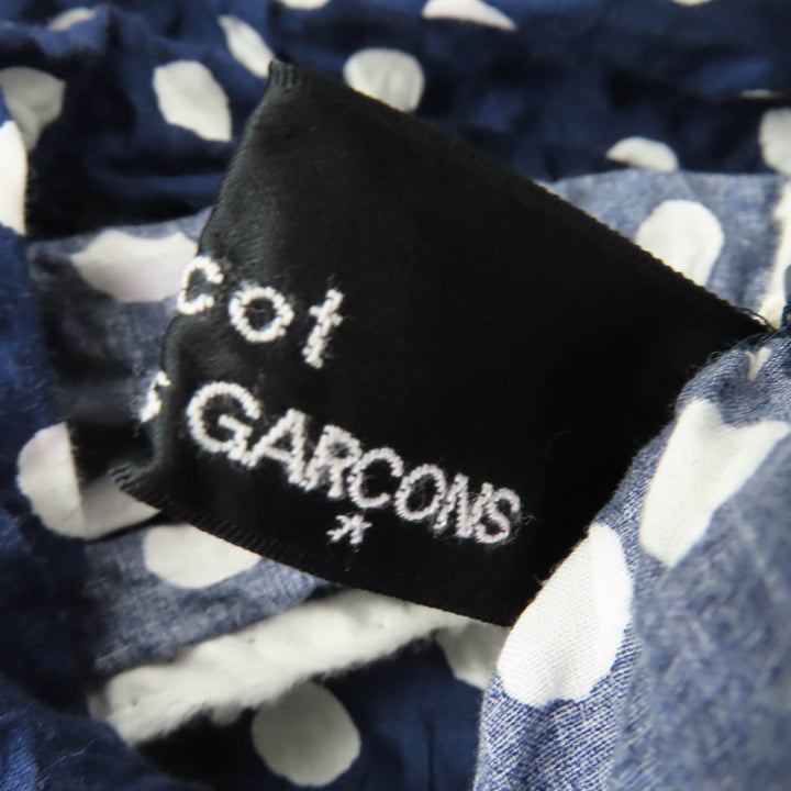 Excellent tricot COMME des GARCONS overalls Dot Pattern Jumper Skirt Navy M