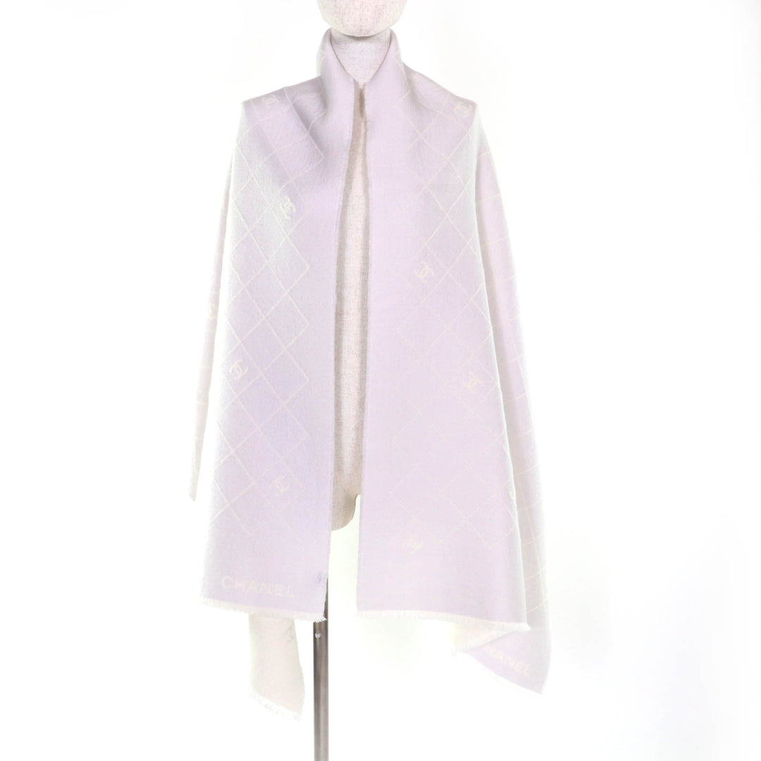 Great CHANEL shawl gray wool Women